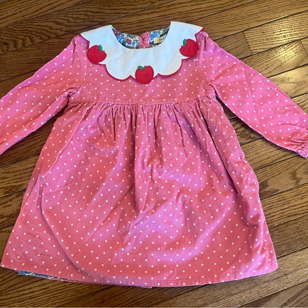 Baby Boden Apple Collar Cord Dress 3-4Y